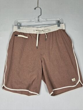 Vuori Mens Bank Short Size Medium Drawstring Quick Dry 7" Inseam Athletic